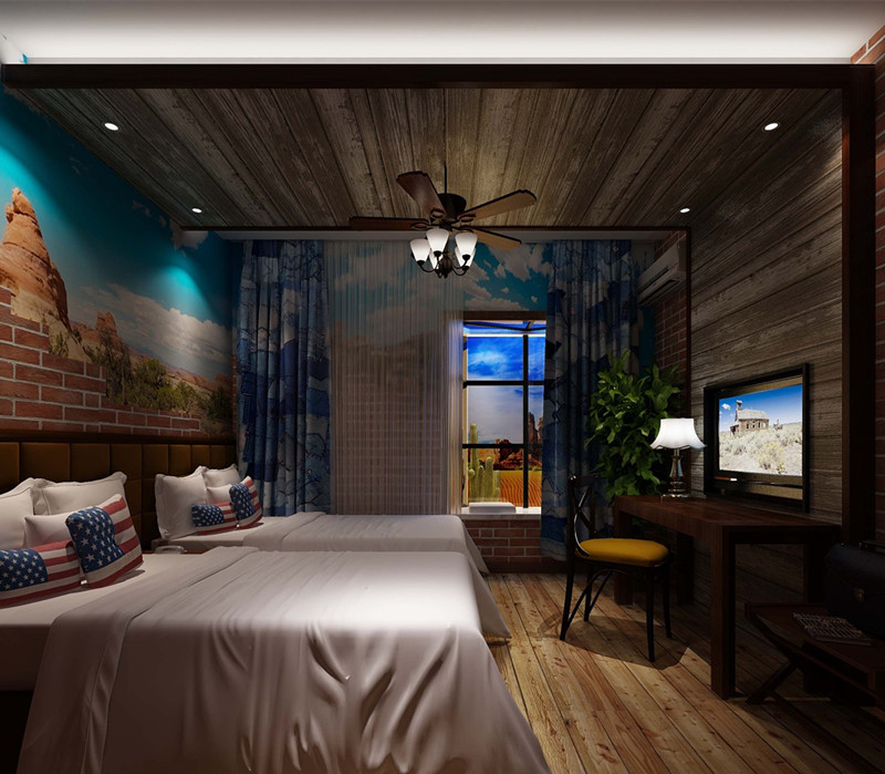 北京樂酷花園主題酒店裝修設(shè)計(jì)公司案例(圖6)