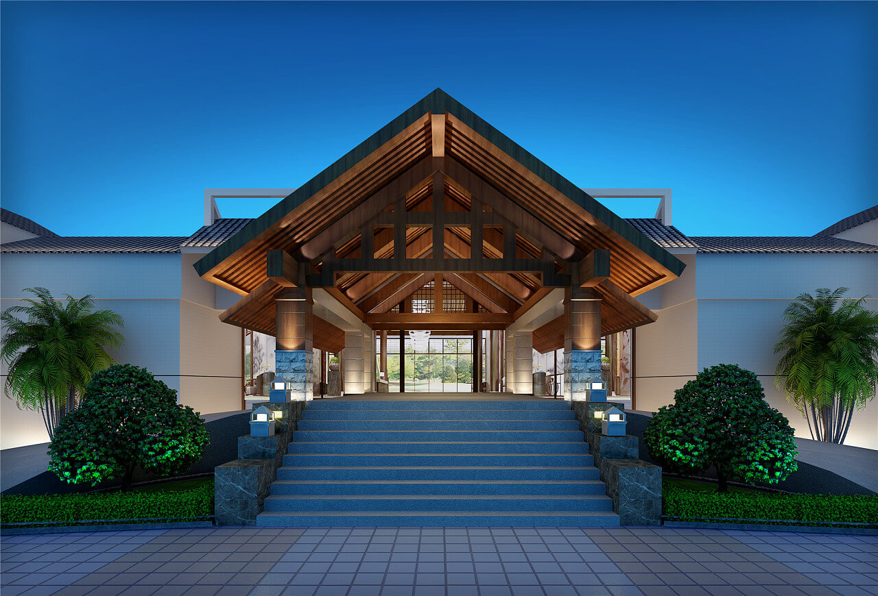 鄭州度假酒店裝修設(shè)計公司案例(圖1)