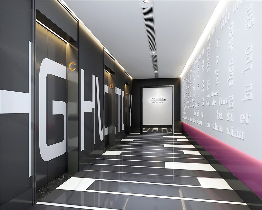 鄭州勝開(kāi)連鎖精品酒店電梯廳裝修設(shè)計(jì)效果圖