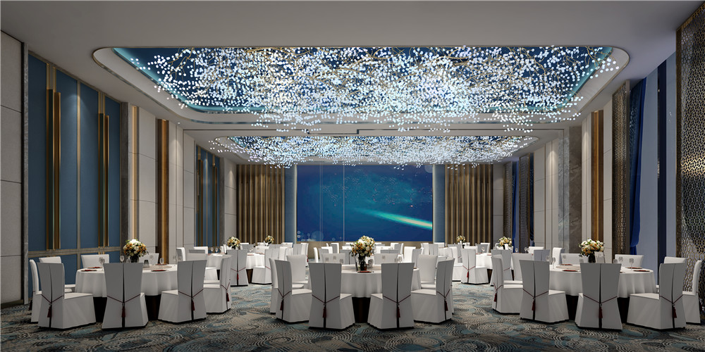 鄭州華鼎裕豪高端商務(wù)酒店裝修方案(圖7) 鄭州華鼎裕豪高端商務(wù)酒店宴會(huì)廳裝修設(shè)計(jì)效果圖