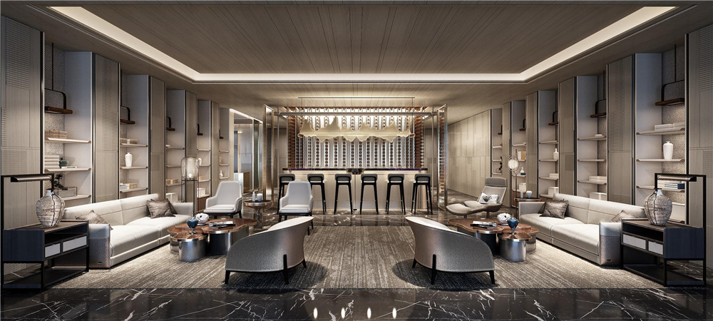 西安秦都傳奇星級酒店休閑吧裝修設(shè)計(jì)效果圖