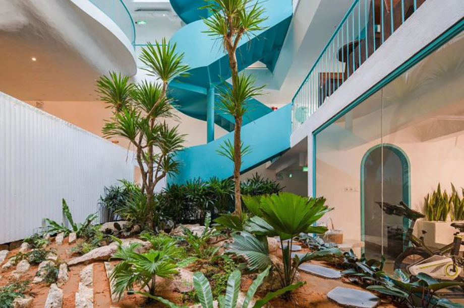 越南蒂芙尼藍酒店裝修設計案例(圖9)